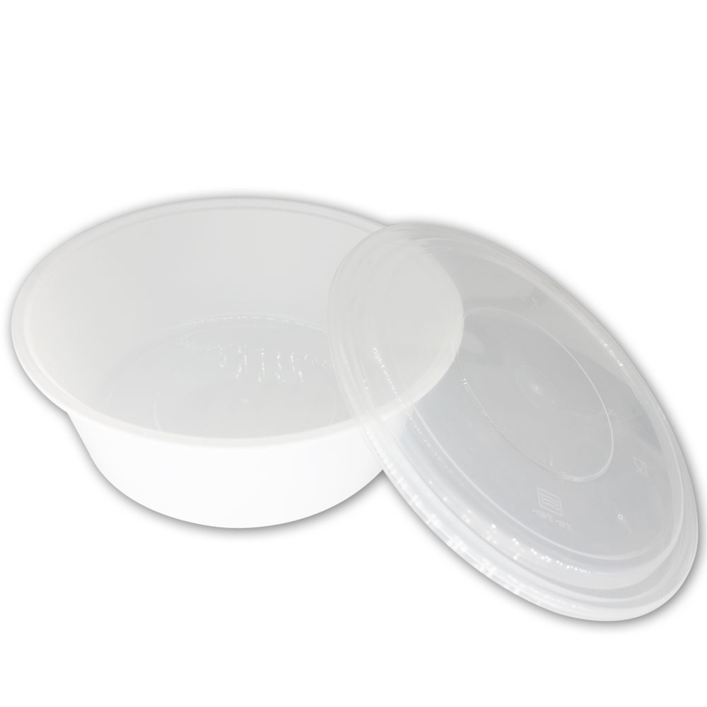 DK0602 "STOP SUPPLY"White Microwavable Bowls With Clear LidMX3000