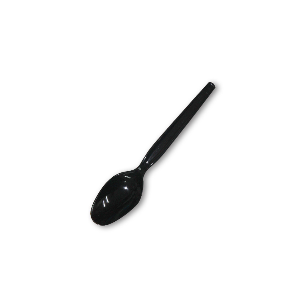 FJ0311Black Plastic Soup Spoon 6" 12MBK Kwong Wah Paper Product Co Ltd