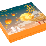 橙色公辦月餅盒